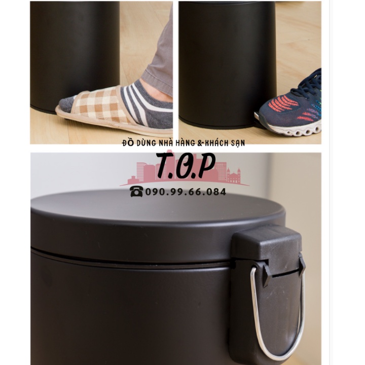 Thùng rác Inox đạp chân, thùng rác inox văn phòng