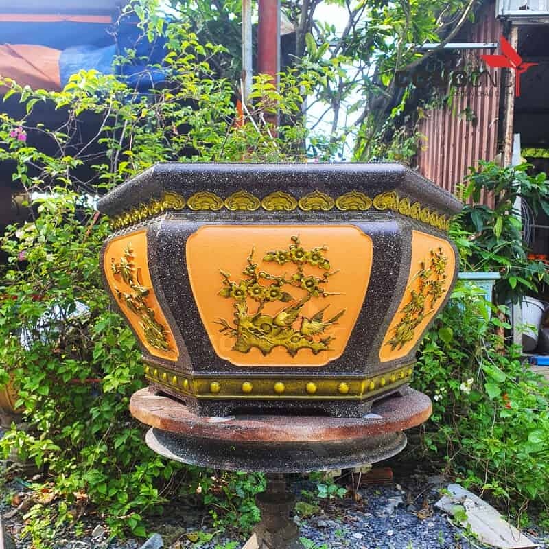 Bộ khuôn chậu cảnh lục giác chum 55