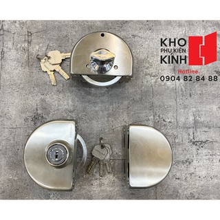 Khóa bán nguyệt cửa kính Hammered - không cần khoan lỗ kính