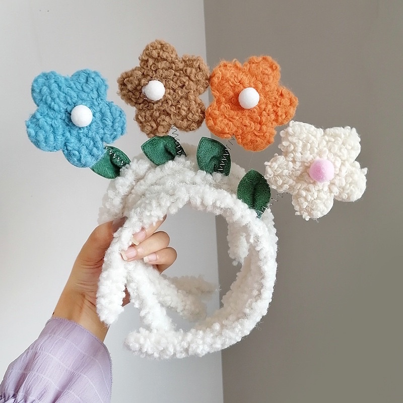 Băng đô rửa mặt, bờm cài tóc, turban quà valentine tai thỏ mèo tuần lộc gấu vải nhung nơ cho bé gái nam nữ