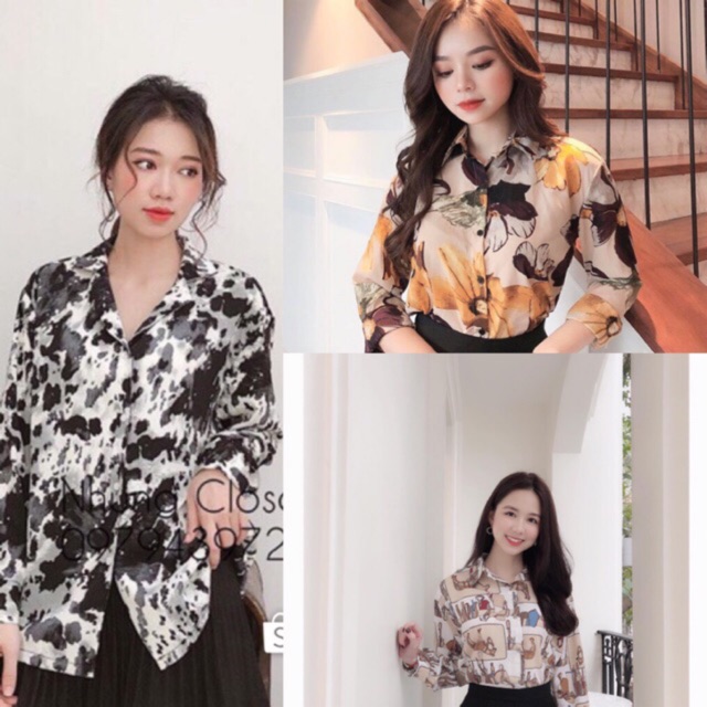 Áo sơ mi hoạ tiết cực hot