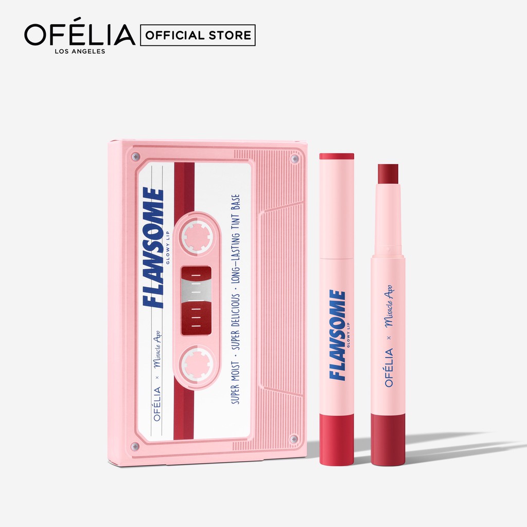 The Pink Set - Son Sáp Tint Bóng OFÉLIA Flawsome Glowy Lip (2cây x 2g)