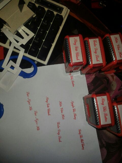 Khắc tên theo yêu cầu - dấu tên 1 dòng Shiny 852 - HÀNG NHẬP KHẨU