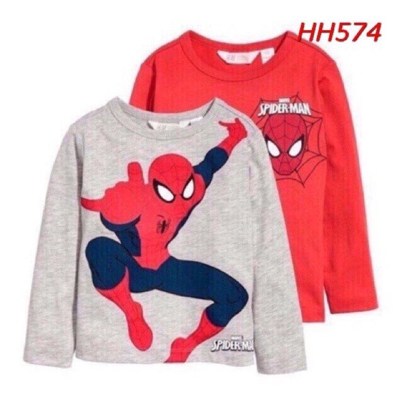 COMBO 2 ÁO NHỆN DÀI TAY CHO BÉ TRAI MÀ GHI VÀ ĐỎ