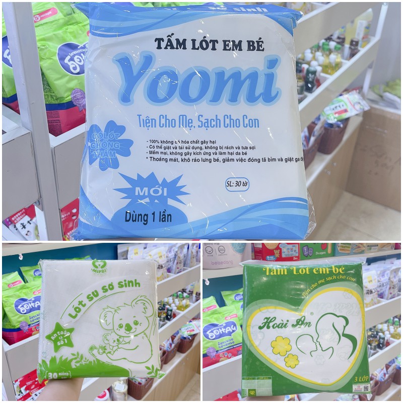 Tấm Lót Phân Xu Đủ Loại Cho Bé Sơ Sinh