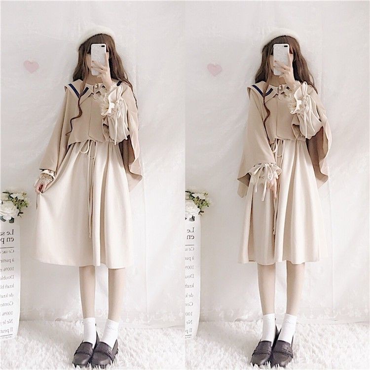 [Order]  Vài dài thắt eo + áo choàng cape poncho