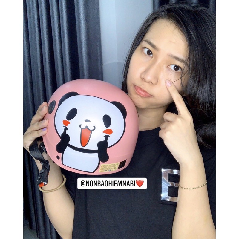 Mũ bảo hiểm Gấu trúc panda - Hàng công ty - Sắc nét từng chi tiết ❤️