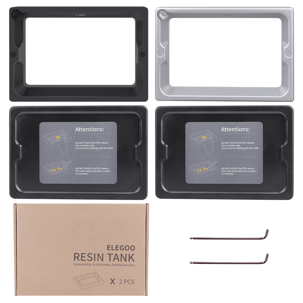 Khay Nhôm Đựng Resin VAT Tank Máy in 3D Dlp Ultra, elegoo mars 2 pro (Chính hãng)