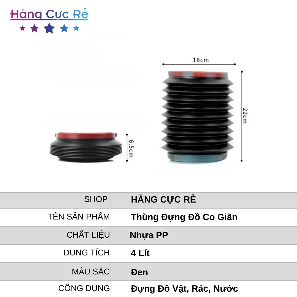 Thùng đựng đồ 4L co giãn đa năng gấp gọn - Shop Hàng Cực Re