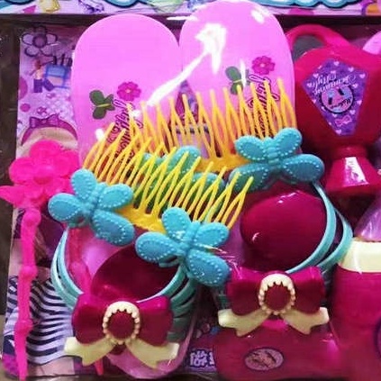 [Hàng mới về] Đồ chơi búp bê Trang điểm làm tóc kèm Guốc Xinh xắn - Bịch đồ chơi kèm Giày nơ búp bê