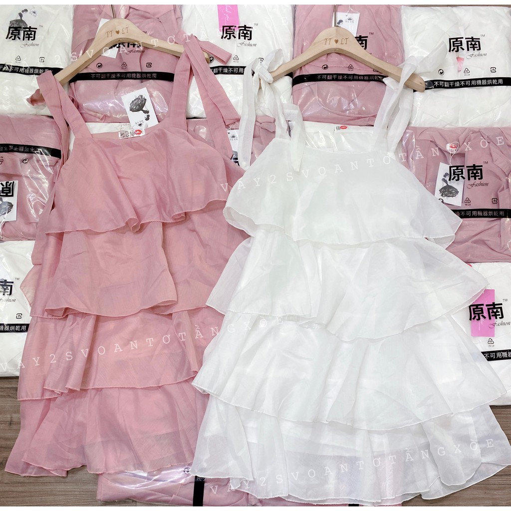 Váy Yếm Be Xoè Tầng Hoa Đi Biển - Freesize (40-55kg) - Váy 2 dây xòe tầng | WebRaoVat - webraovat.net.vn