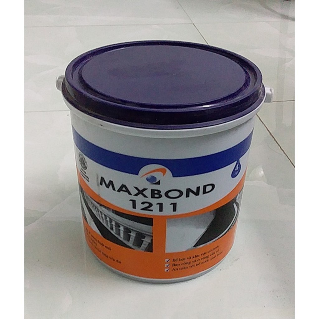 Maxbond 1211 bộ 4.5kg - Chống thấm 2 thành phần gốc xi măng polyme (nhập khẩu Singapore)