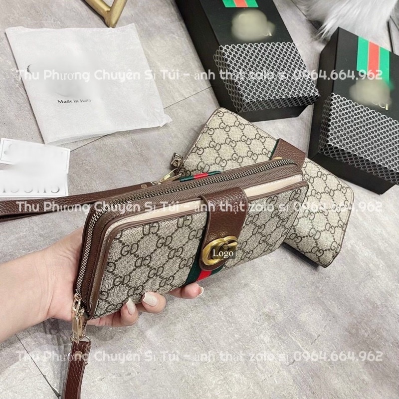 [GIÁ SỈ] Ví dài cầm tay nữ, Ví gu.cii dài nhiều ngăn đựng thẻ tiện dụng (ảnh thật shop chụp)
