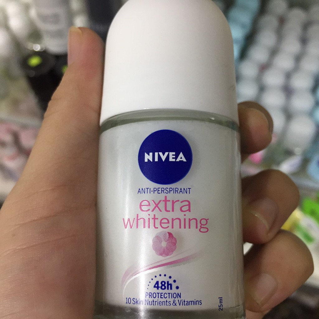 Lăn Khử Mùi Nữ Trắng Mịn Nivea Extra Whitening 25ml