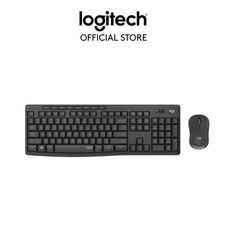 Combo Bàn Phím + Chuột Không Dây Logitech MK295 Màu Đen (USB/SilentTouch) - Hàng Chính Hãng