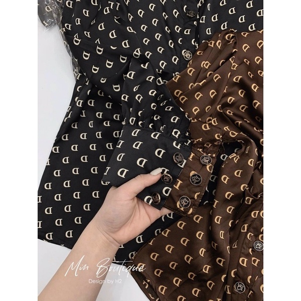 Lụa satin chữ d 2 màu nâu và đen