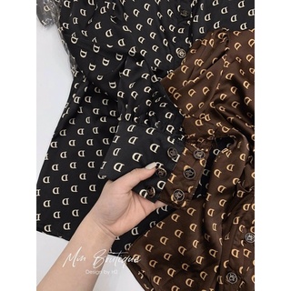 Lụa satin chữ d 2 màu nâu và đen