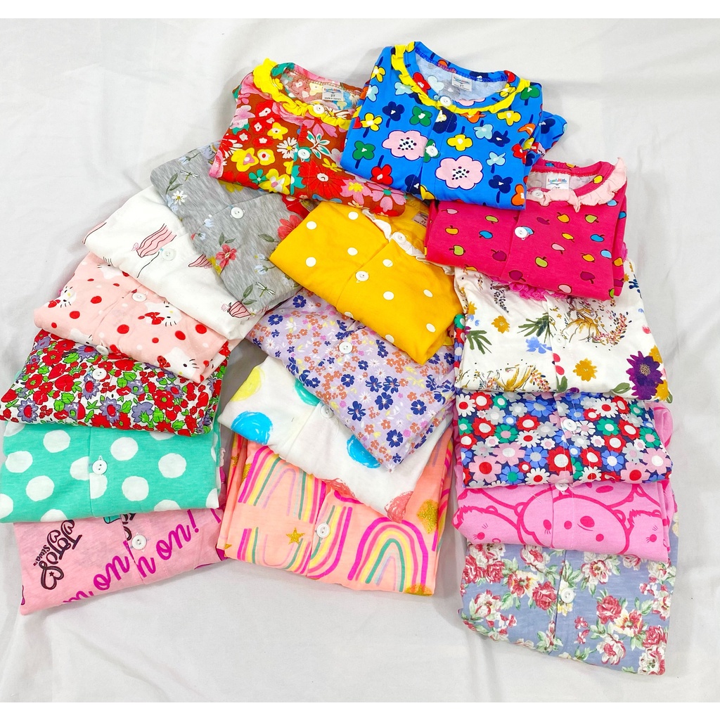 {9-20kg) Bộ pizama thun cotton bé gái