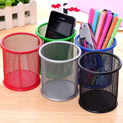 Giỏ Đựng Bút Văn Phòng - Lọ Đựng Bút Viết Bằng Kim Loại Phong Cách Hiện Đại No.101359