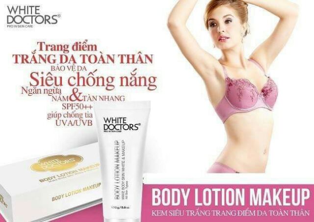  Kem White Doctor Body Lotion Make Up trang điểm chống nắng trắng da toàn thân