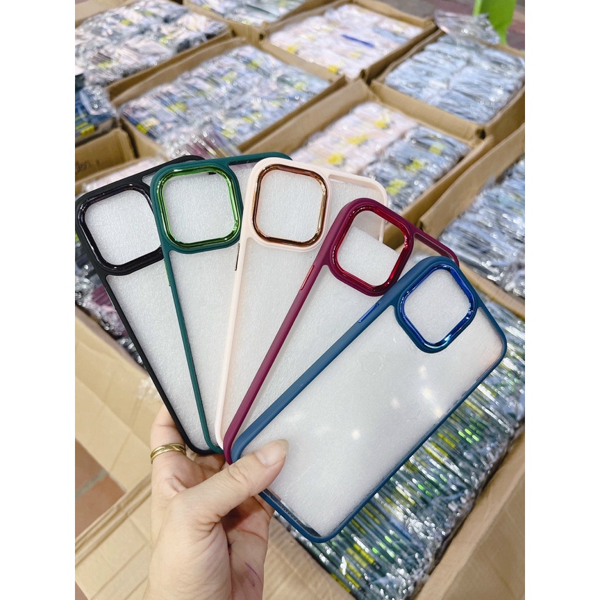 Ốp Điện Thoại Silicon Siêu Mỏng Chống Sốc Mạ Màu Cho IP 13 12 11 Pro Max 8 7 Plus X XS XR OP06