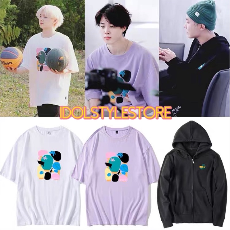 (Quà tặng kèm card idol) áo phông đôi ITS soop BTS suga jhope RM Jimin