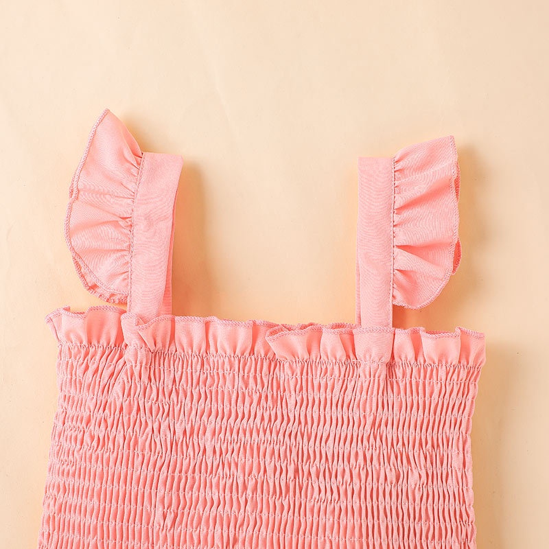 Bộ Đồ Quần Áo Bé Gái Gồm Áo Croptop Hai Dây Và Chân Váy Mùa Hè Thời Trang Cho Bé Trẻ em 1-5 Tuổi