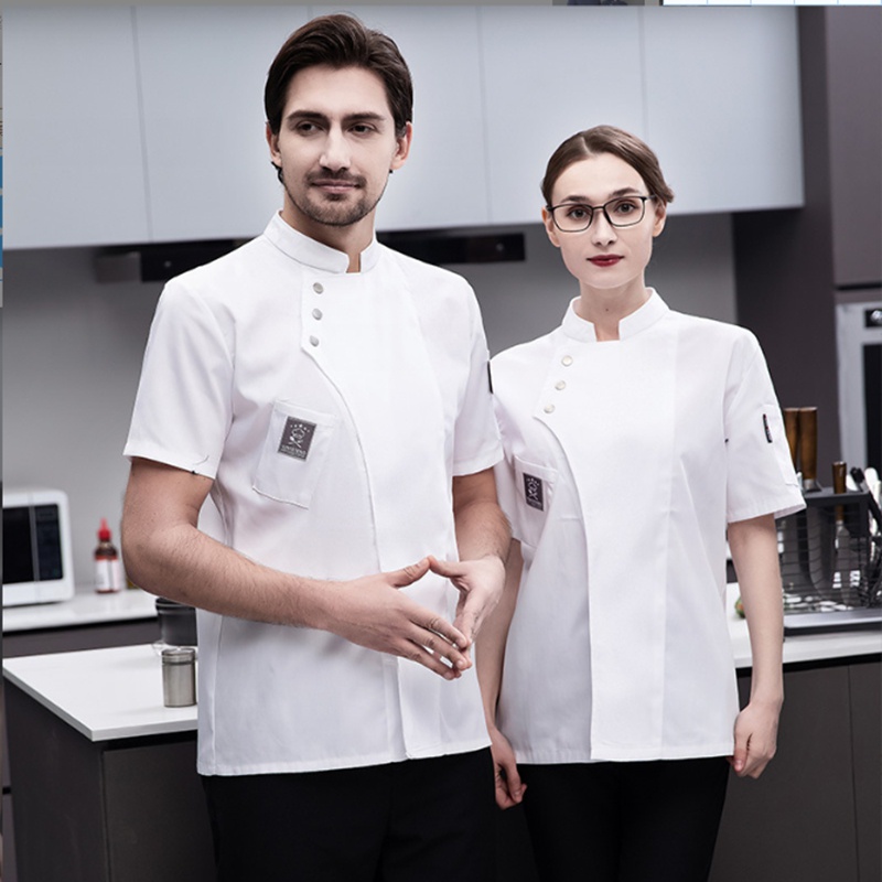 Áo Đồng Phục Đầu Bếp Nhà Hàng / Khách Sạn Bằng cotton Hai Dây Cho Nam Và Nữ