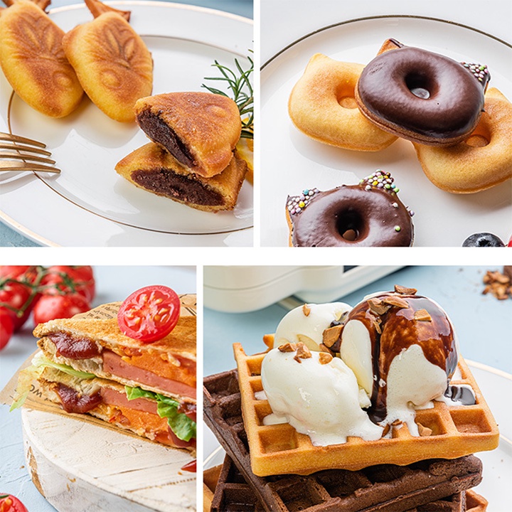 [Mã 155ELSALE giảm 7% đơn 300K] Máy làm bánh tổ ong waffle, bánh cá, bánh mỳ Sandwich chính hãng Torsom