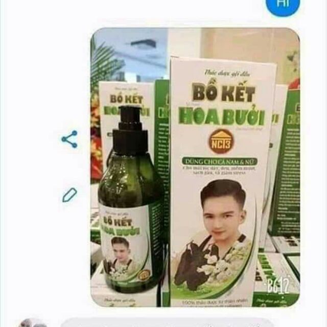 Dầu gội bồ kết hoa bưởi