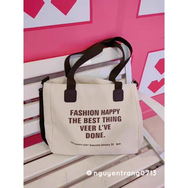 Túi Tote Vải Vintage Túi Xách Đeo Vai Đeo Chéo Đựng Laptop Đi Học Đi Làm