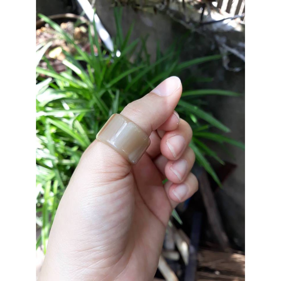 Nhẫn sừng bản trơn