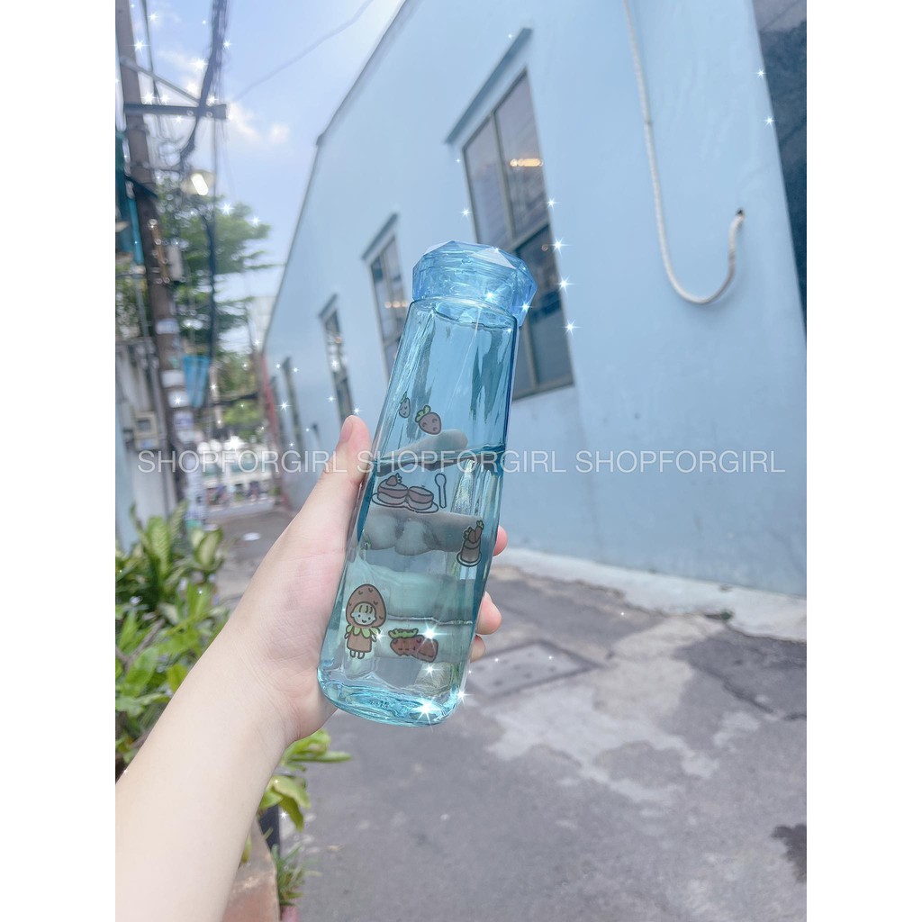 Bình nước thủy tinh kim cương - shop8868