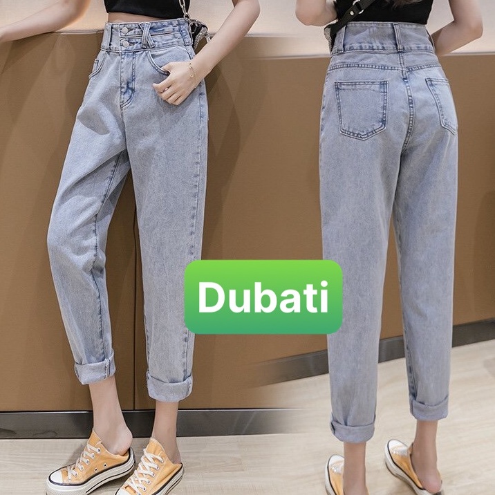 QUẦN JEAN NỮ KIỂU BAGGY 2 CÚC BẢN TO CHÉO LƯNG CAO NÂNG MÔNG HOT TREND HÀN QUỐC 2022- DUBATI FASHION