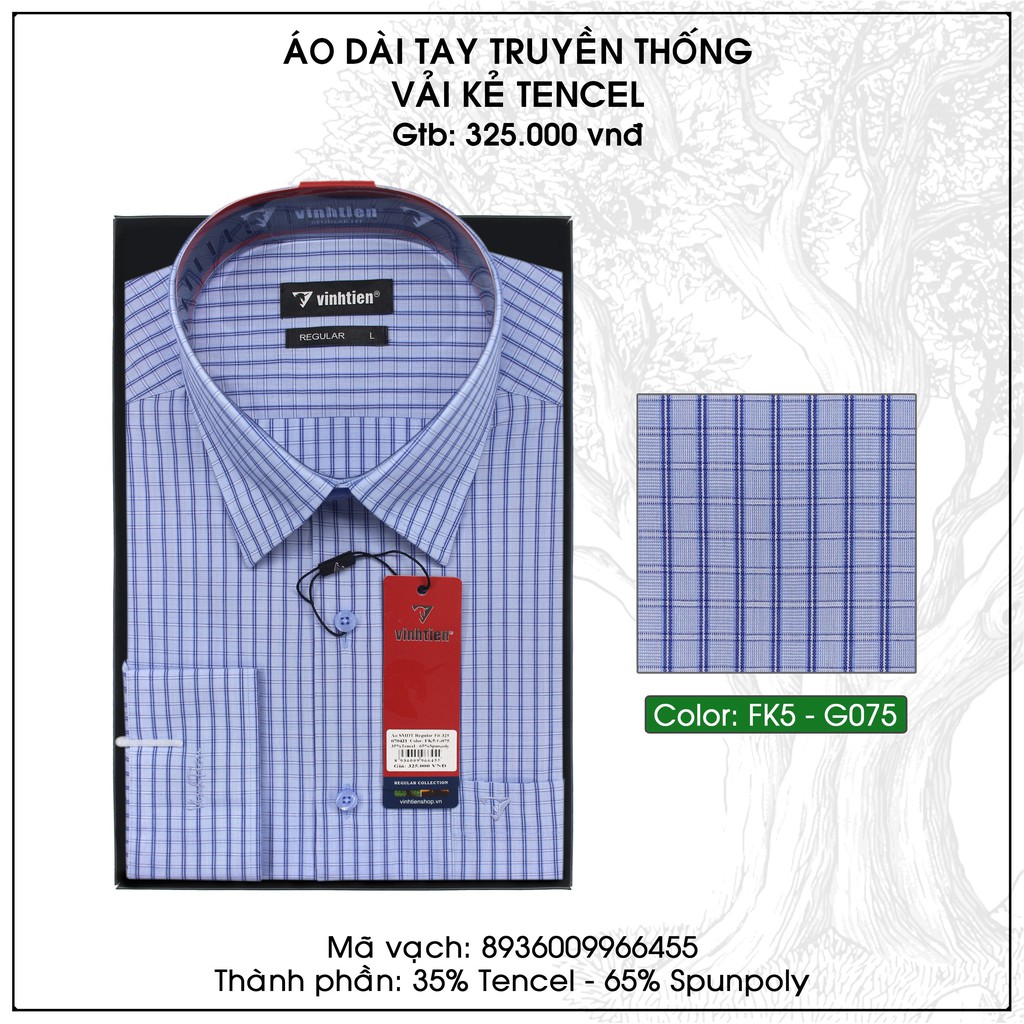 Áo Sơ Mi Dài Tay Sọc Caro Vĩnh Tiến Classic 325 | BigBuy360 - bigbuy360.vn