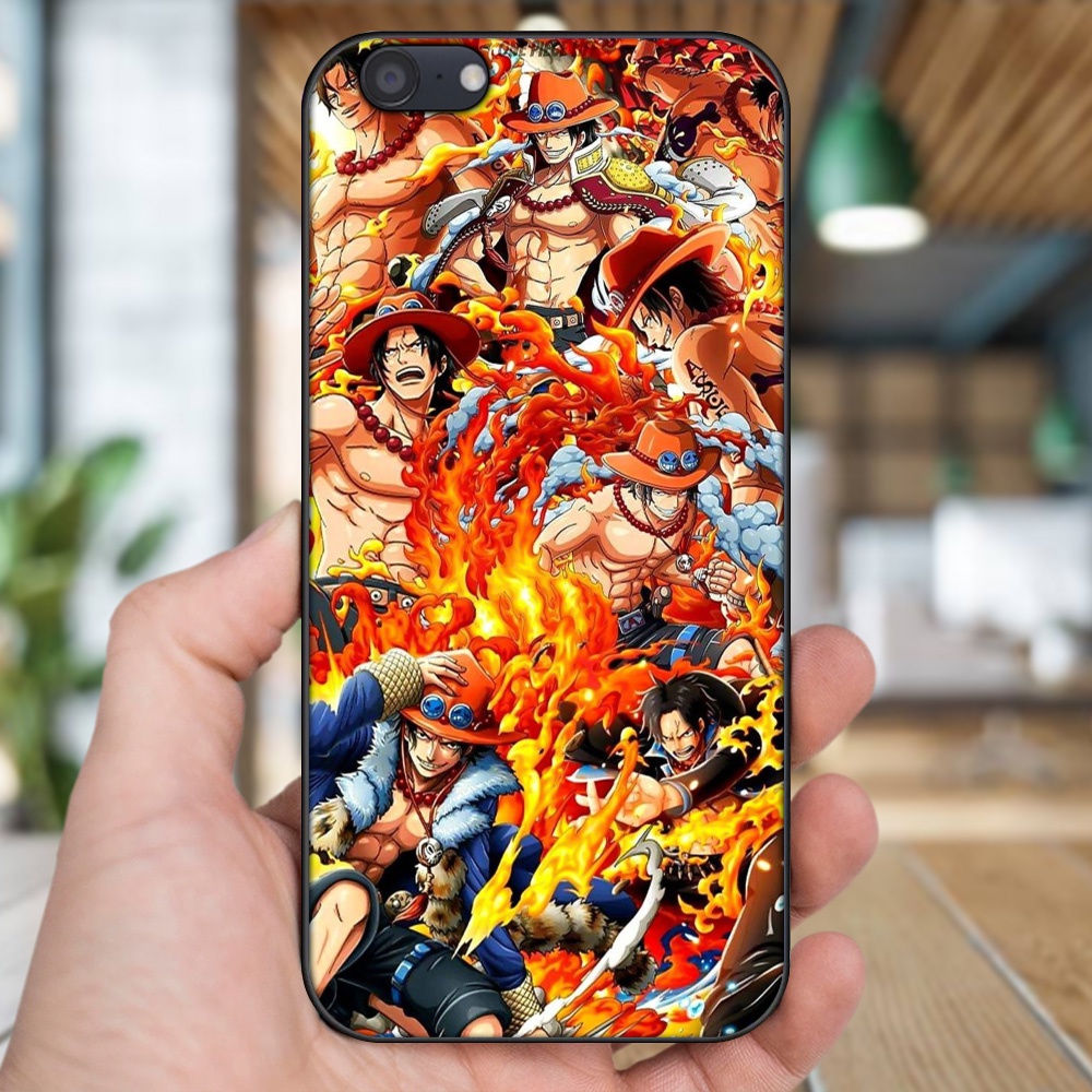 Ốp lưng Oppo A71 viền đen in hình Ace One Piece