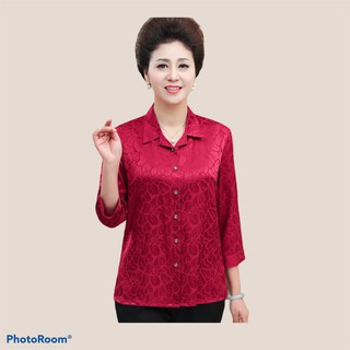 sơ mi nữ trung niên che bụng (thoi trang trung niên bigsize 05) n3-321