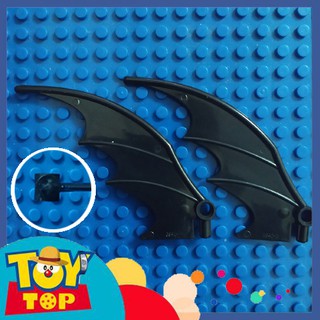 COMBO 2 cánh rồng đen đầu chữ thập - Phụ kiện MOC ghép tương thích Part 55706