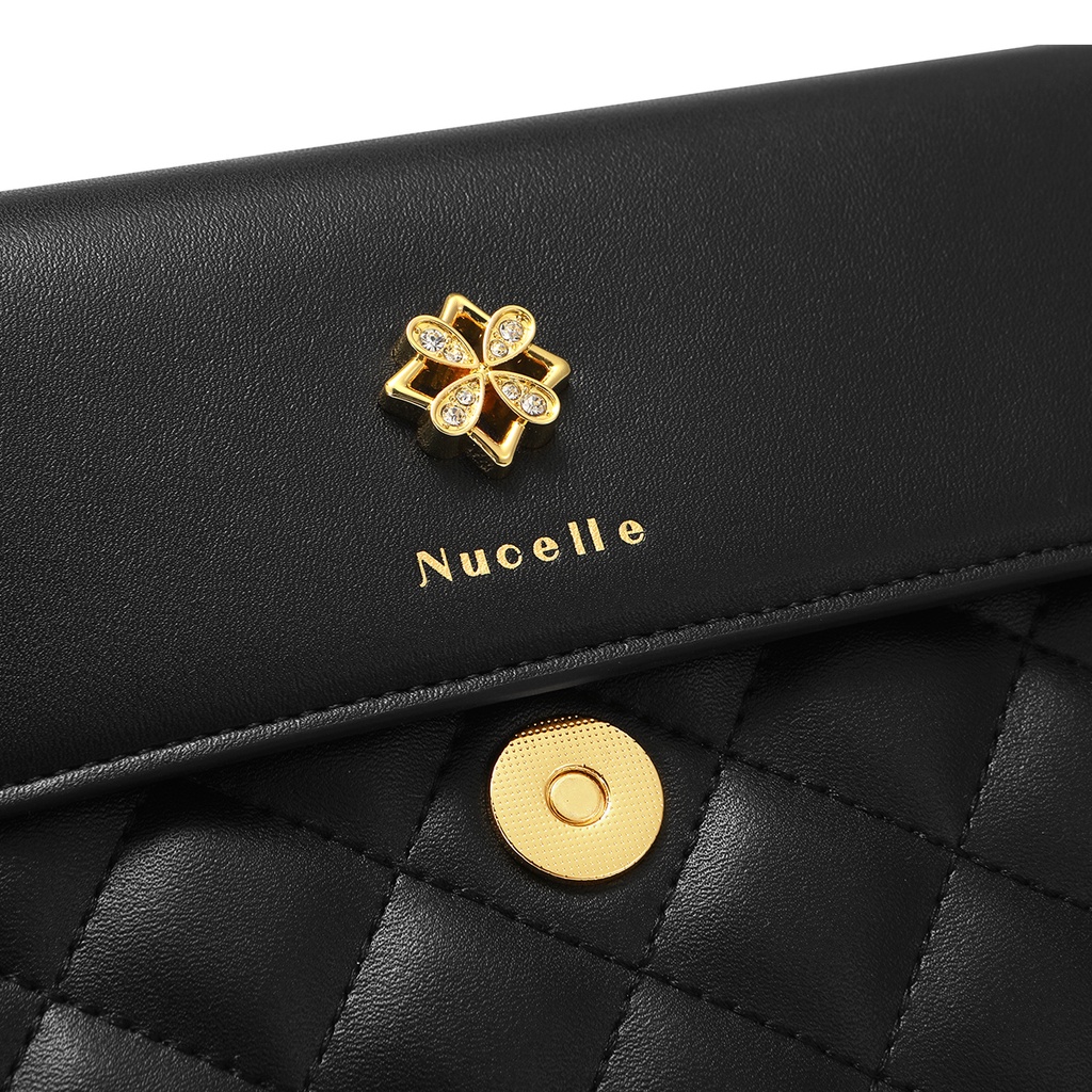 Túi đeo chéo nữ đẹp thời trang chần chéo sang trọng hoạ tiết hoa đá Nucelle ViAnh.vn Store 1171902