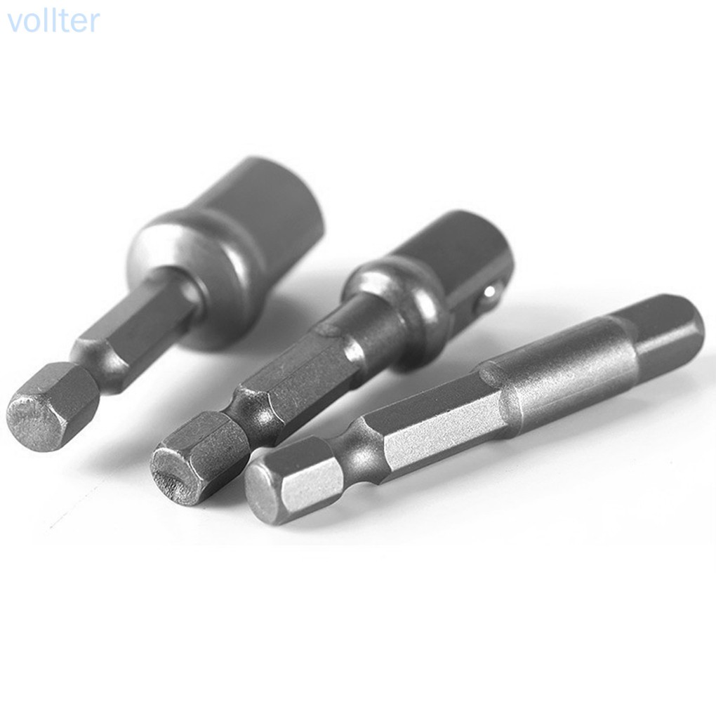 Set 3 đầu chuyển đổi mũi khoan 1/2 1/4 3/8 màu sắc ngẫu nhiên thiết kế vuông vừa vặn