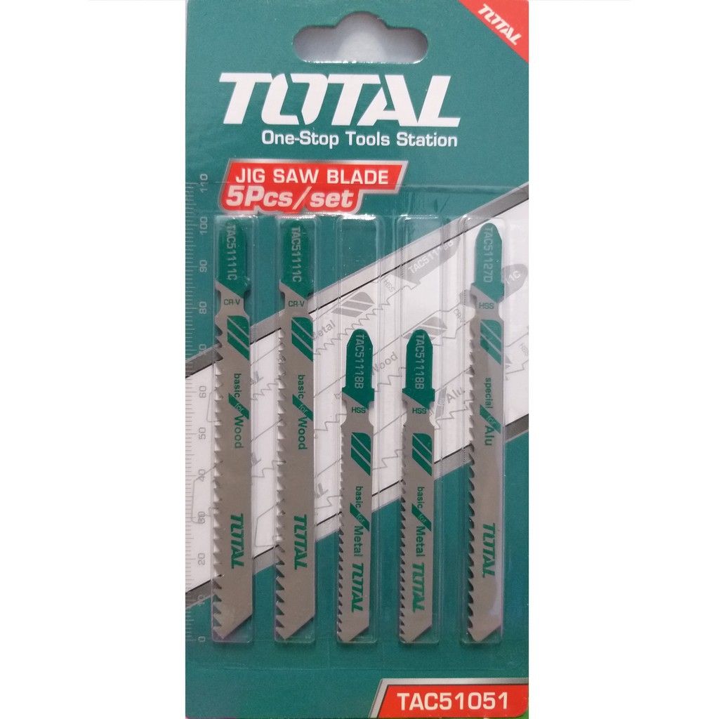 Bộ 5 lưỡi cưa lọng gỗ , kim loại , nhôm Total TAC51051