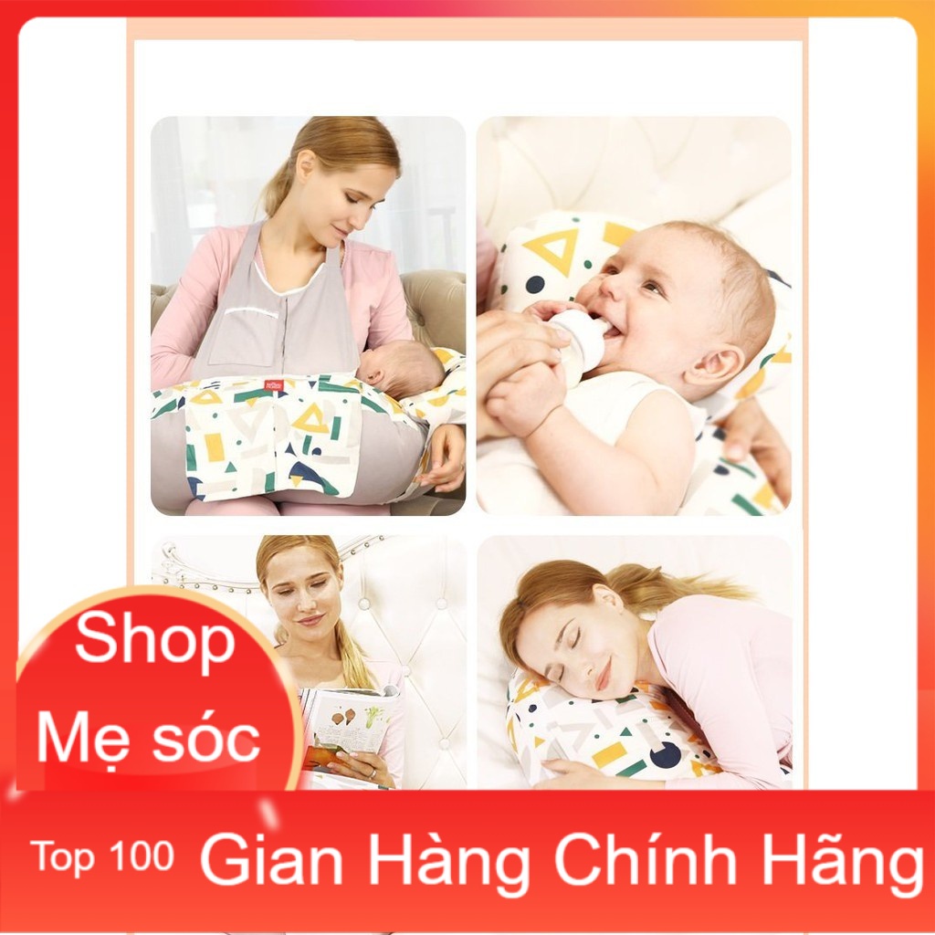 Gối cho con bú ❤️CHÍNH HÃNG❤️ Gối chữ C đa năng AMO BABY hàng chính hãng - TẶNG KÈM BẤM MÓNG TAY CHO BÉ