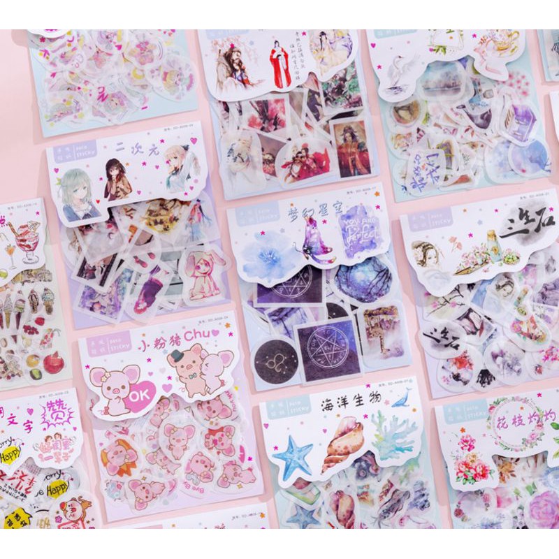 Set 40 hình dán sticker trang trí