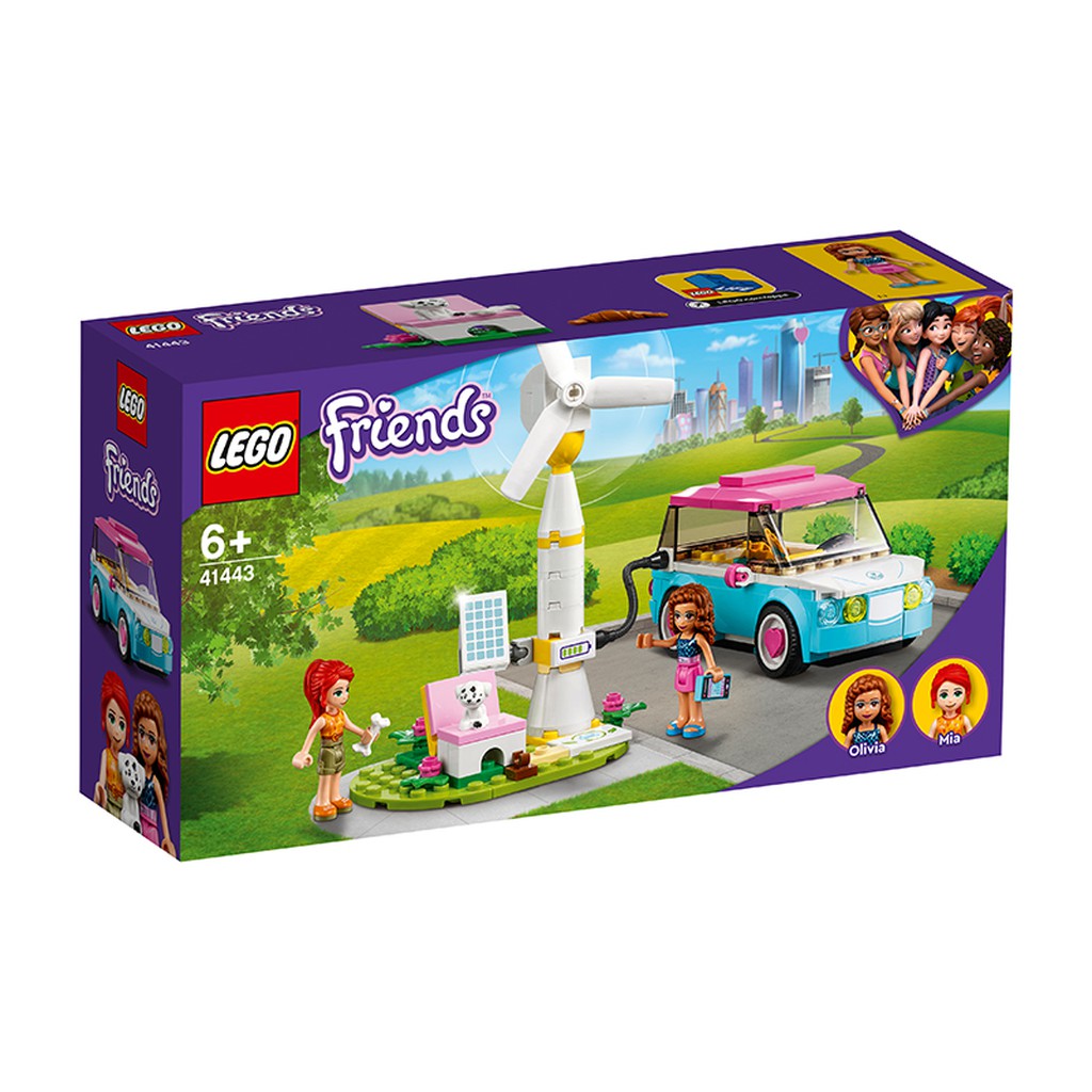 Đồ chơi xếp hình, láp ráp LEGO FRIENDS Ô Tô Điện Sành Điệu Của Olivia 41443 183 mảnh ghép cho bé trên 6 tuổi