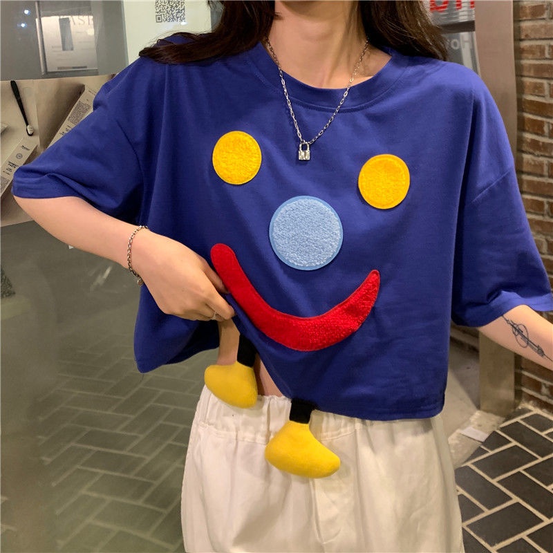 Áo Thun Cotton Ngắn Tay Thời Trang Mùa Hè 2022 Mới Cho Nữ