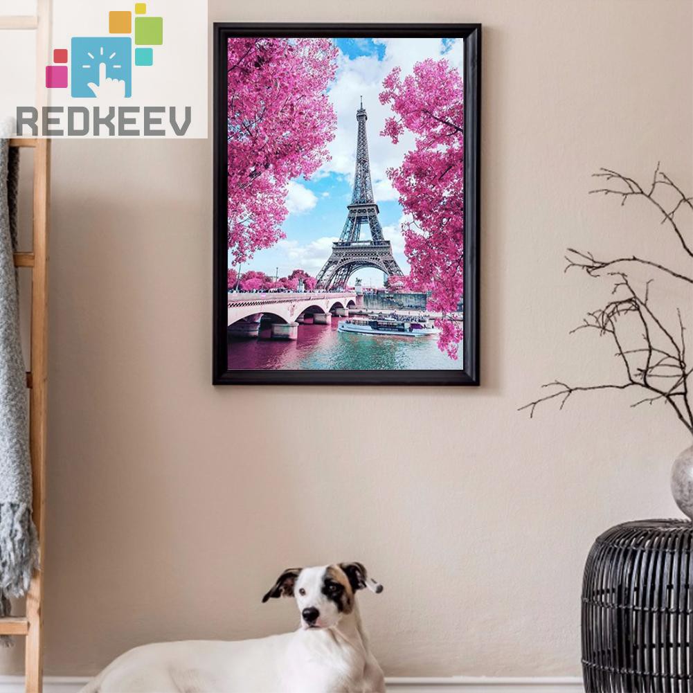 Bộ Tranh Đính Đá 5d Tự Làm Hình Tháp Eiffel Redkeev 1.13