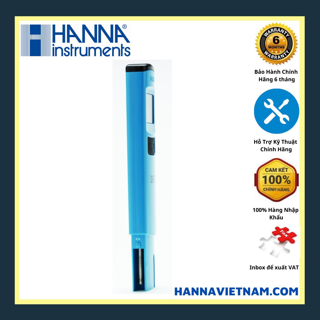 Bút Đo Độ Dẫn  Trong Nước Tưới, Phân Nước, Hanna HI98304 DiST4 Thang Cao 0-20mS/cm,kèm 4 gói dung dịch chuẩn máy