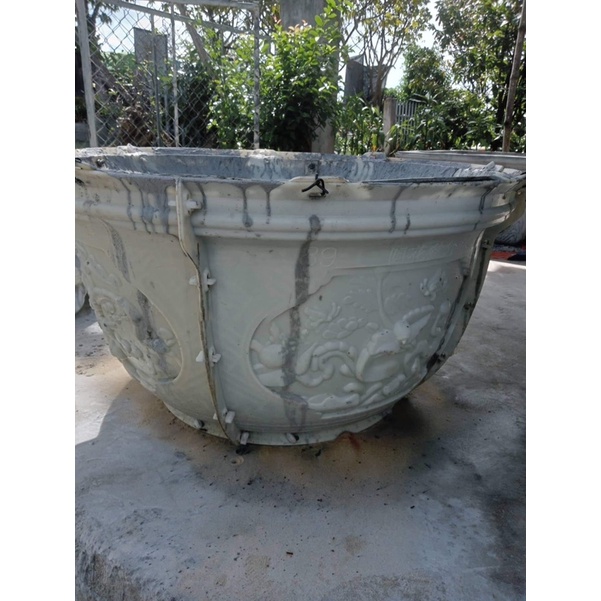 Bộ khuôn tròn 90 Tùng - Mai chân quỳ: khuôn đúc chậu cảnh nhựa ABS