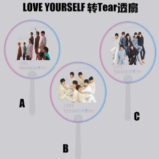 Quạt nhựa cầm tay trong suốt nhóm BTS LoveYourself