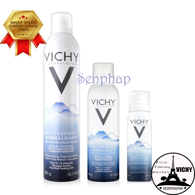 Xịt Khoáng Vichy ❤️FreeShip❤️Xịt khoáng Pháp dung tích  50ml,150ml,300ml tốt nhất hiện nay